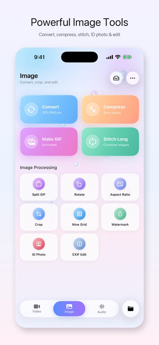 Image tools screen